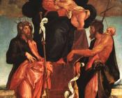 雅格布 巴萨诺 : Madonna And Child With Saints